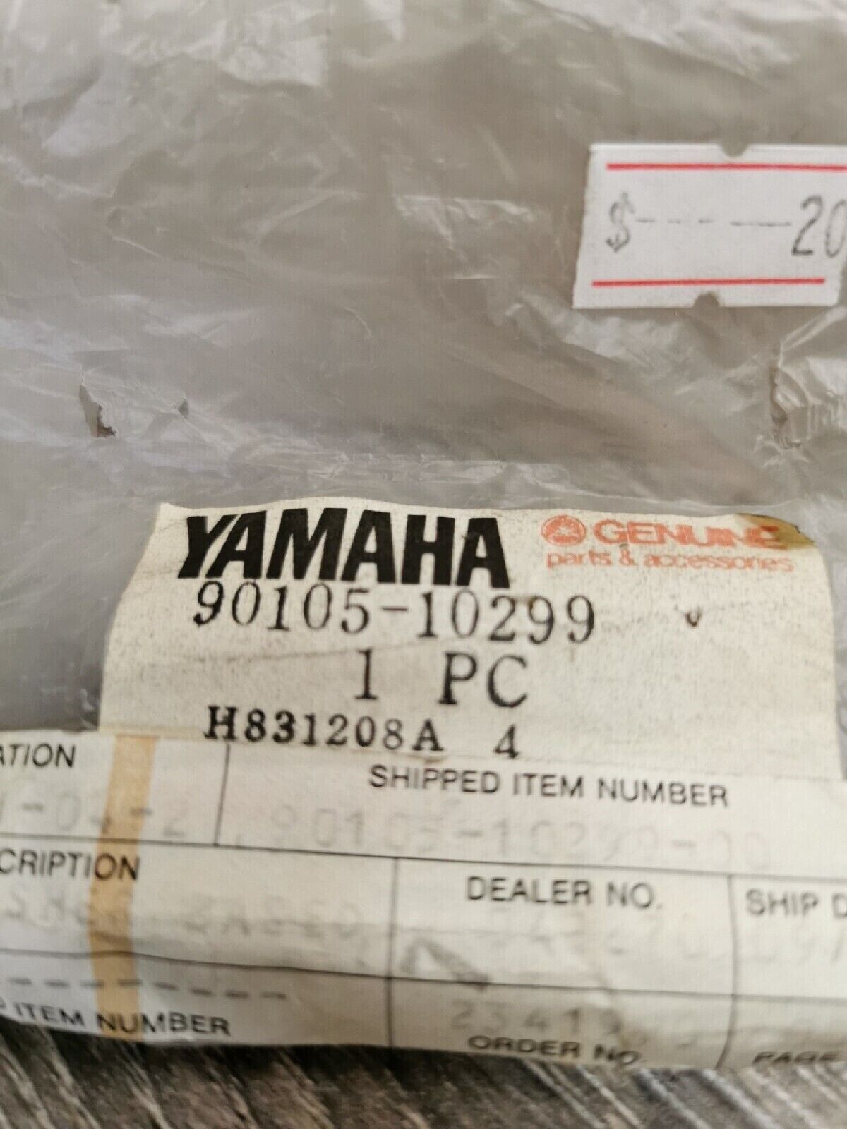 NOS YAMAHA BOLT WASHER BASED 90105- 10299-00 Y57