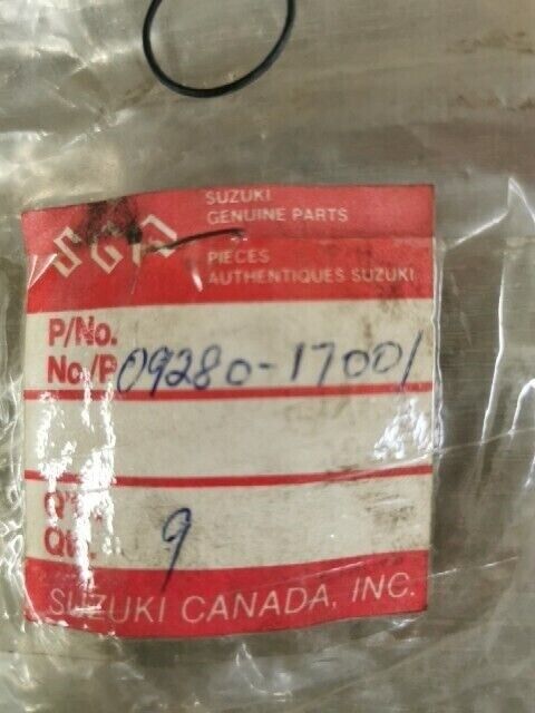 NOS SUZUKI AS50 DL650 DS80 JR80 RM60 SV650 TS50 ZR50SK O RING 09280-17001 S58