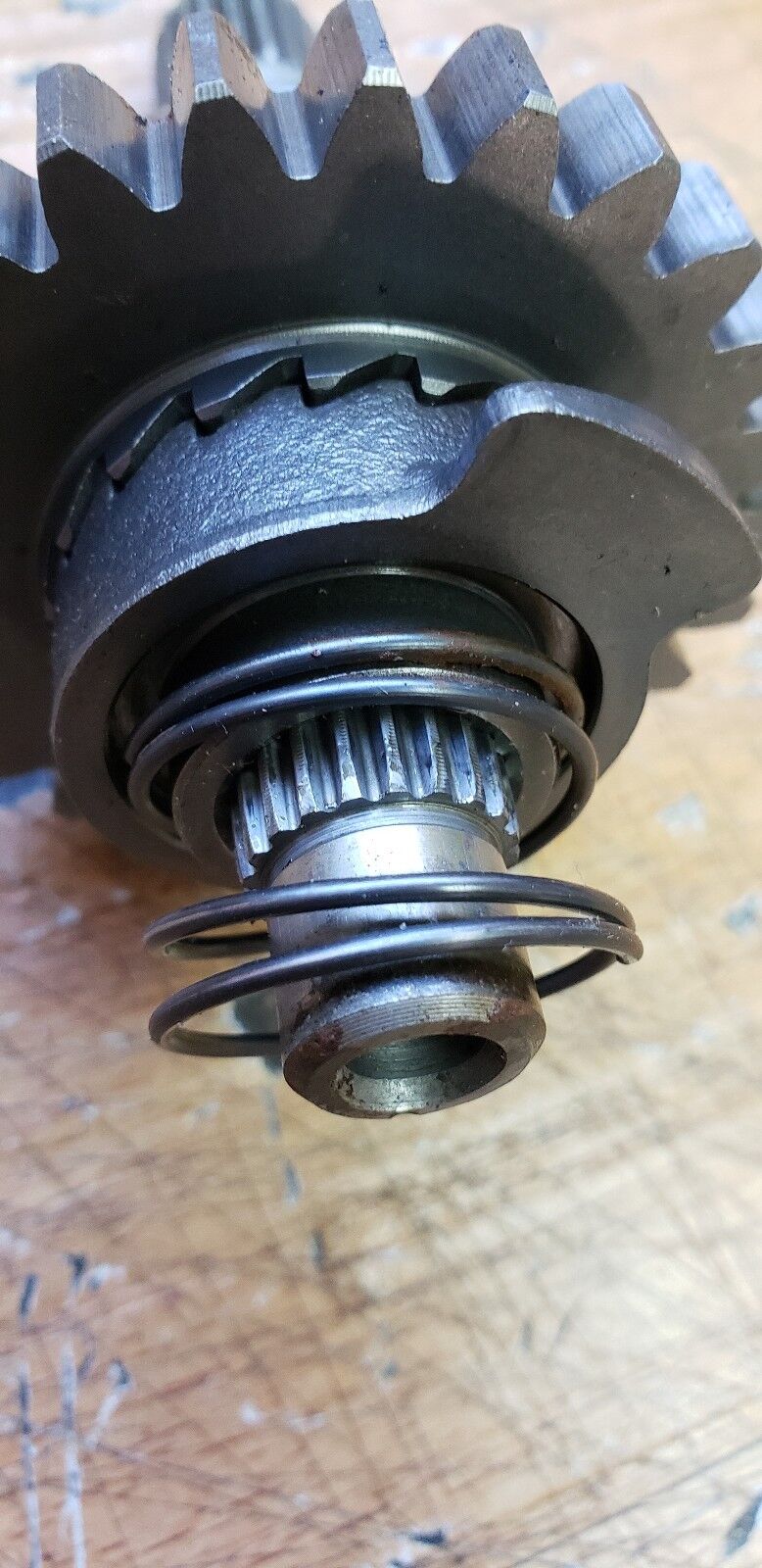 Honda CR125R 1985 kickstarter kickstart kick start assembly spindle shaft gear