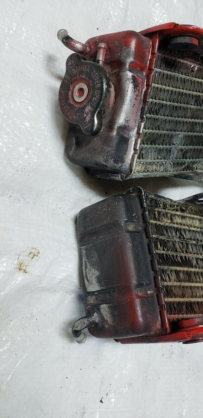 Honda CR250R 1986 1987 radiator left right CR 250R 19010-KS7-000