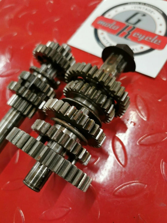 Kawasaki KX80 1979 transmission mainshaft countershaft main counter shaft gear