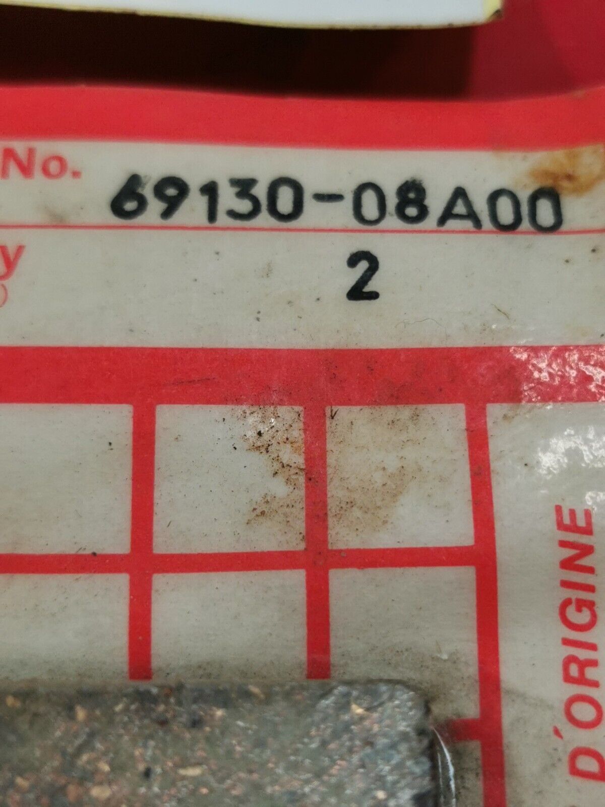 NOS SUZUKI GSX750 1984 PAD 69130-08A00 S2