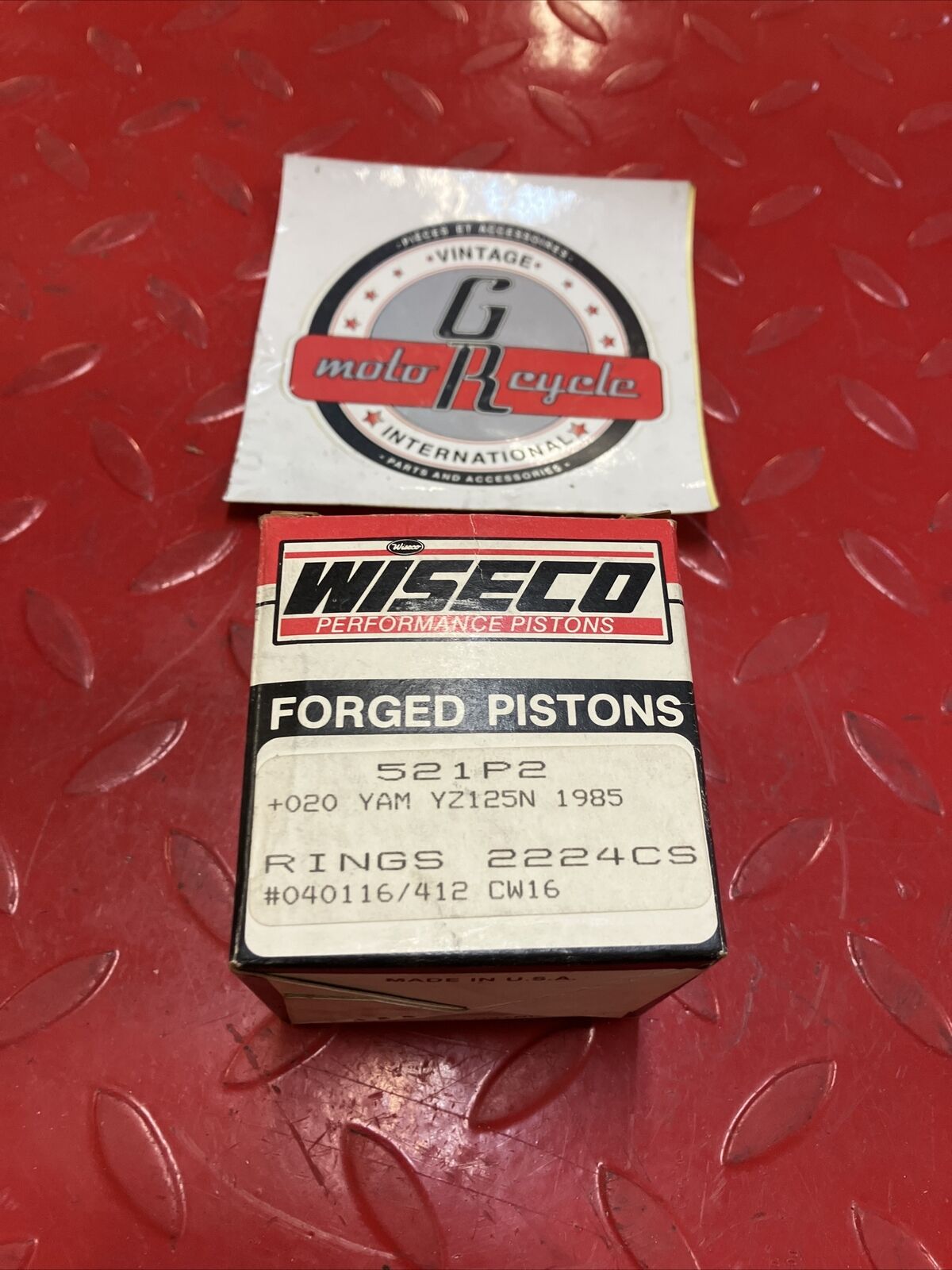 NOS Wiseco YZ125 1985 PISTON KIT / NO PIN 521P2 521M05650 56.5MM J5