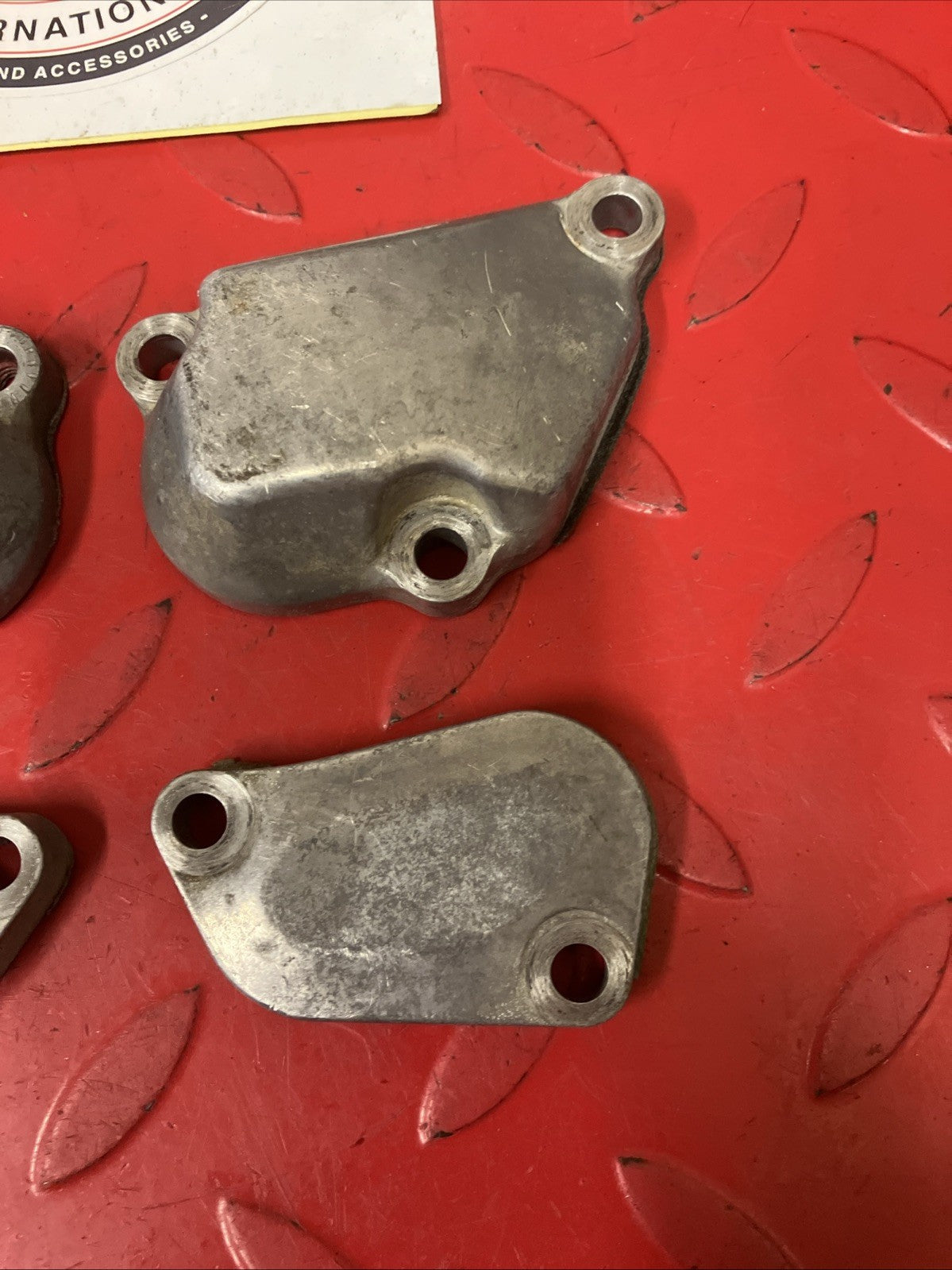 Honda CR250R 1991 Cylinder exhaust power valve covers upper side 1988 1989 1990