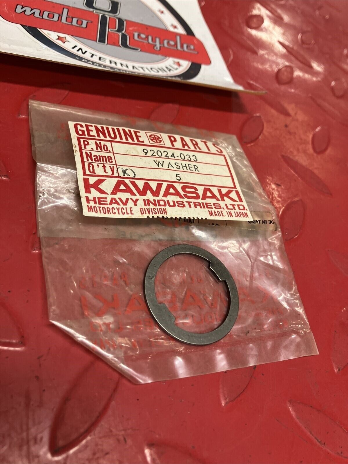 NOS KAWASAKI KICKSTARTER KICK STARTER LOCK WASHER 92024-033 K18