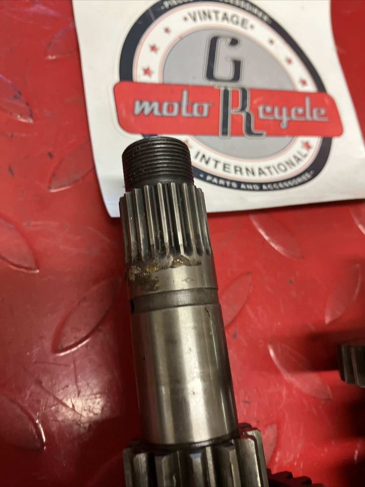 Honda XL350R 1984 transmission mainshaft countershaft main counter shaft gear