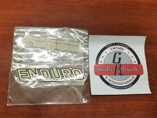 NOS Yamaha 1976 DT125 GT80 OIL TANK EMBLEM "ENDURO" 393-21787-20-00 Y132