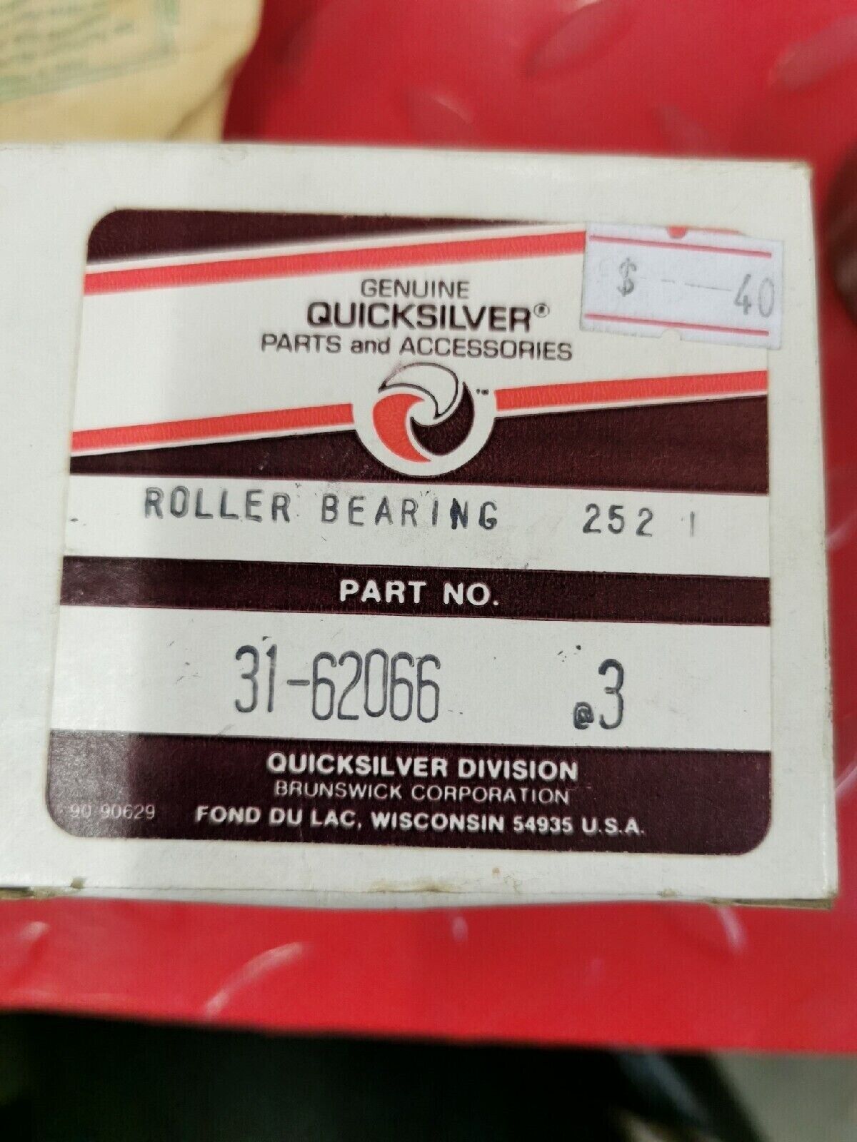 NOS Quicksilver  Bearing 31-62066   A3