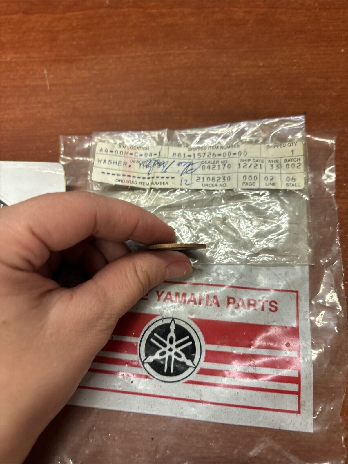 NOS Yamaha 1974 GP246F FLAT WASHER 881-15726-00-00 Y177