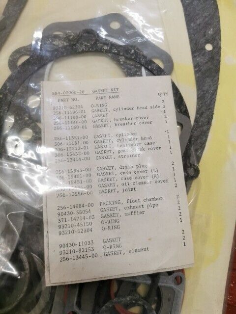 NOS Yamaha 1976 XS650C COMPLETE GASKET KIT 584-00000-20-00 584-W0001-01-00 Y133