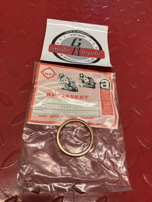 NOS KAWASAKI EXHAUST PIPE GASKET 18067-013 17-3804 KP GASKET K20