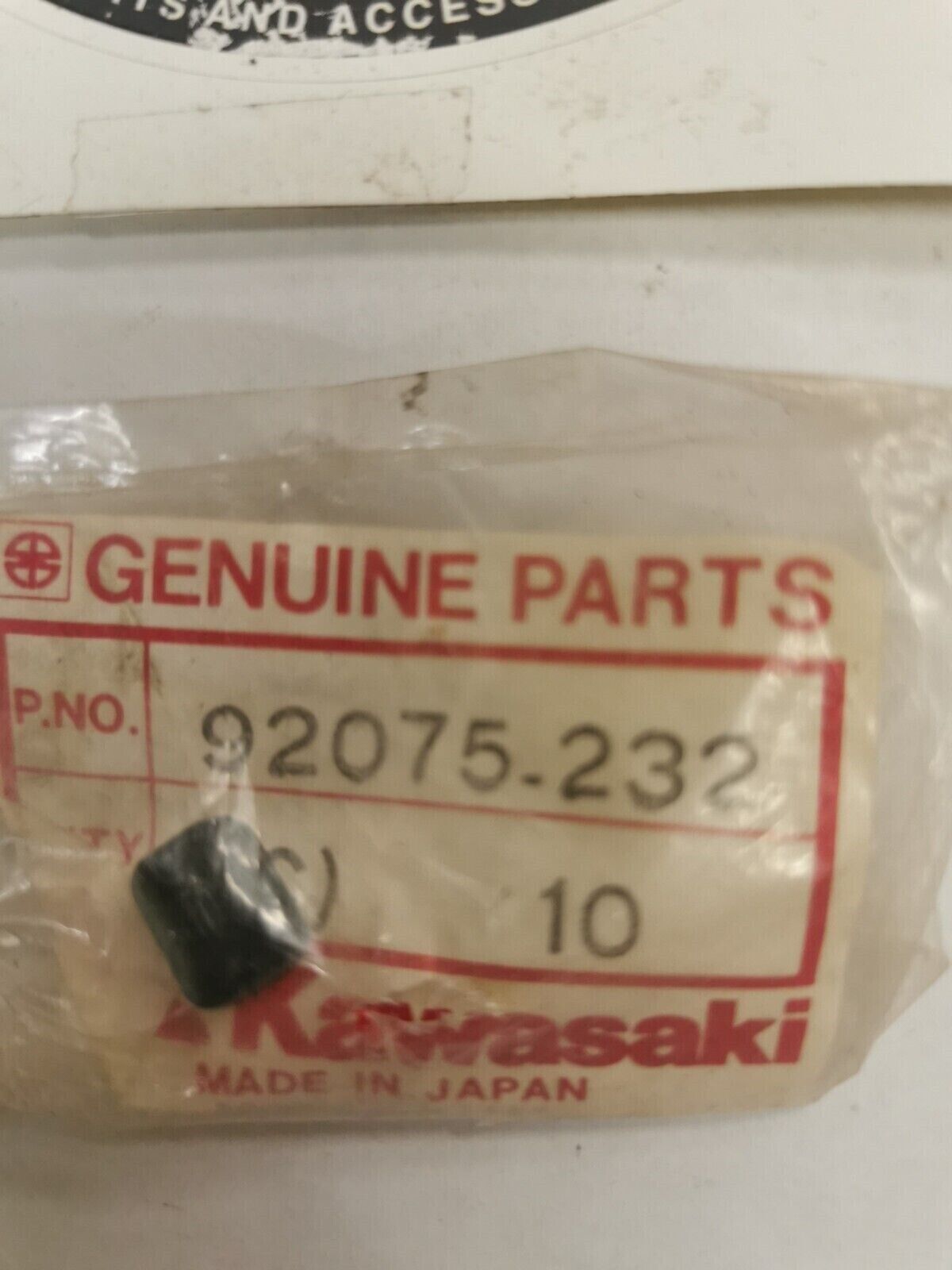 NOS KAWASAKI IDLER SHAFT DAMPER 92075-232 K33
