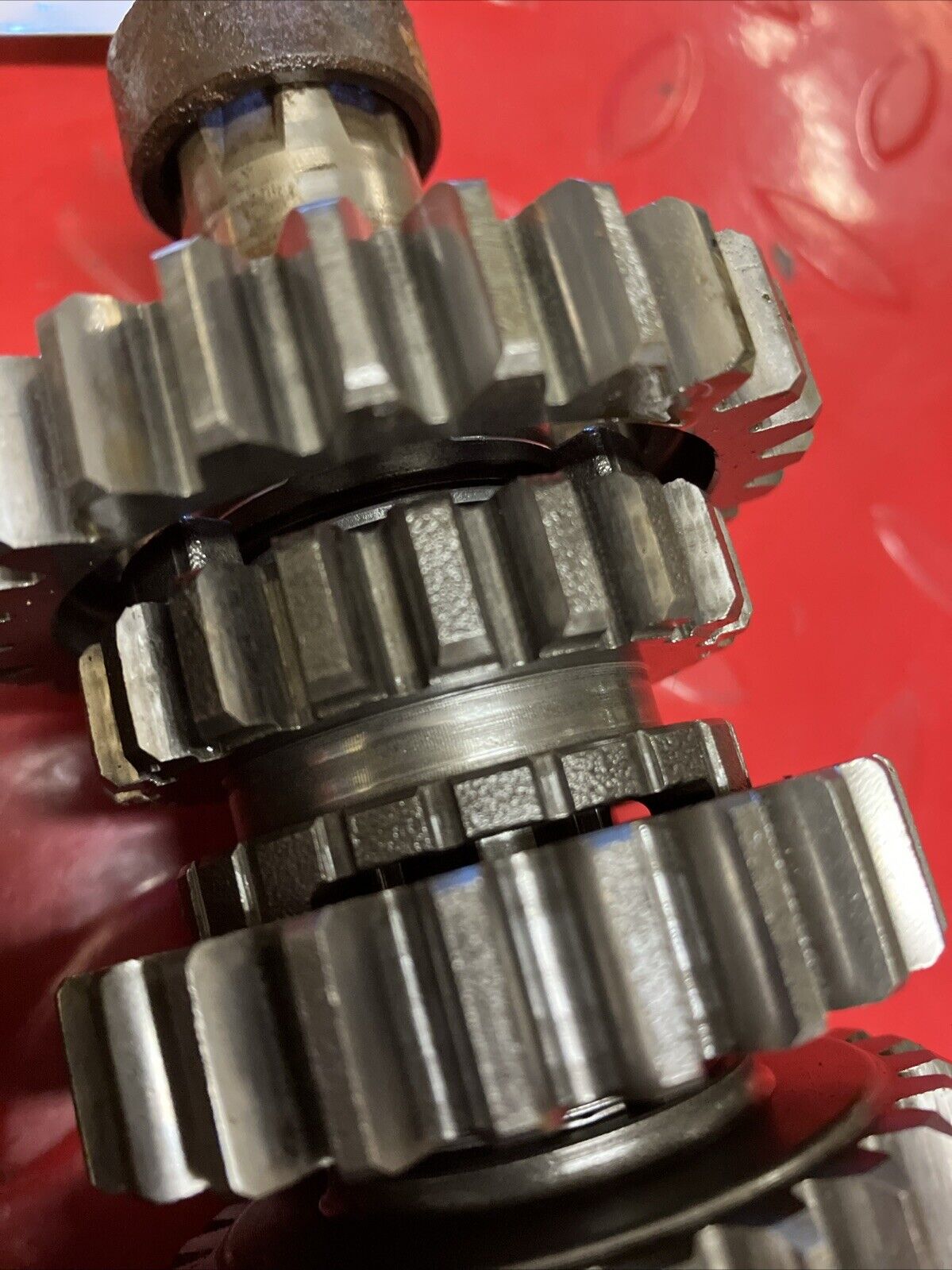 Yamaha YZ125 1983 Transmission mainshaft countershaft gear 1984 1985
