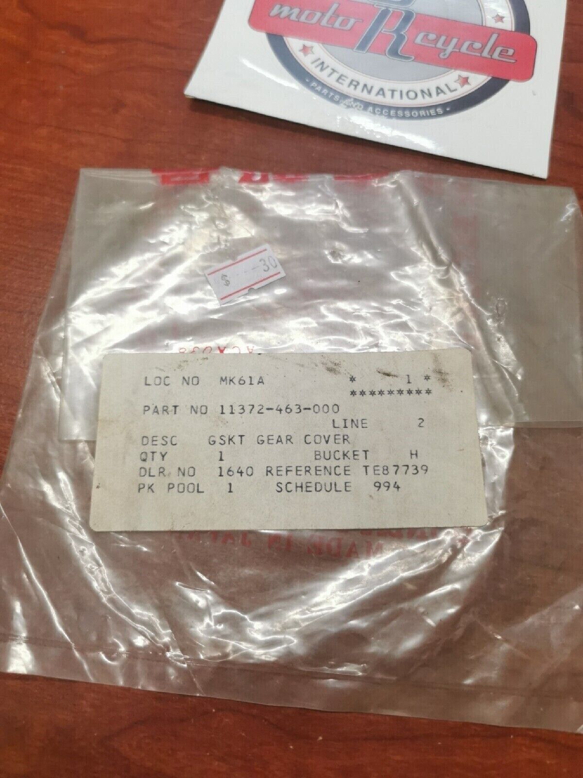 NOS Honda GASKET GEAR COVER 11372-463-000 H36