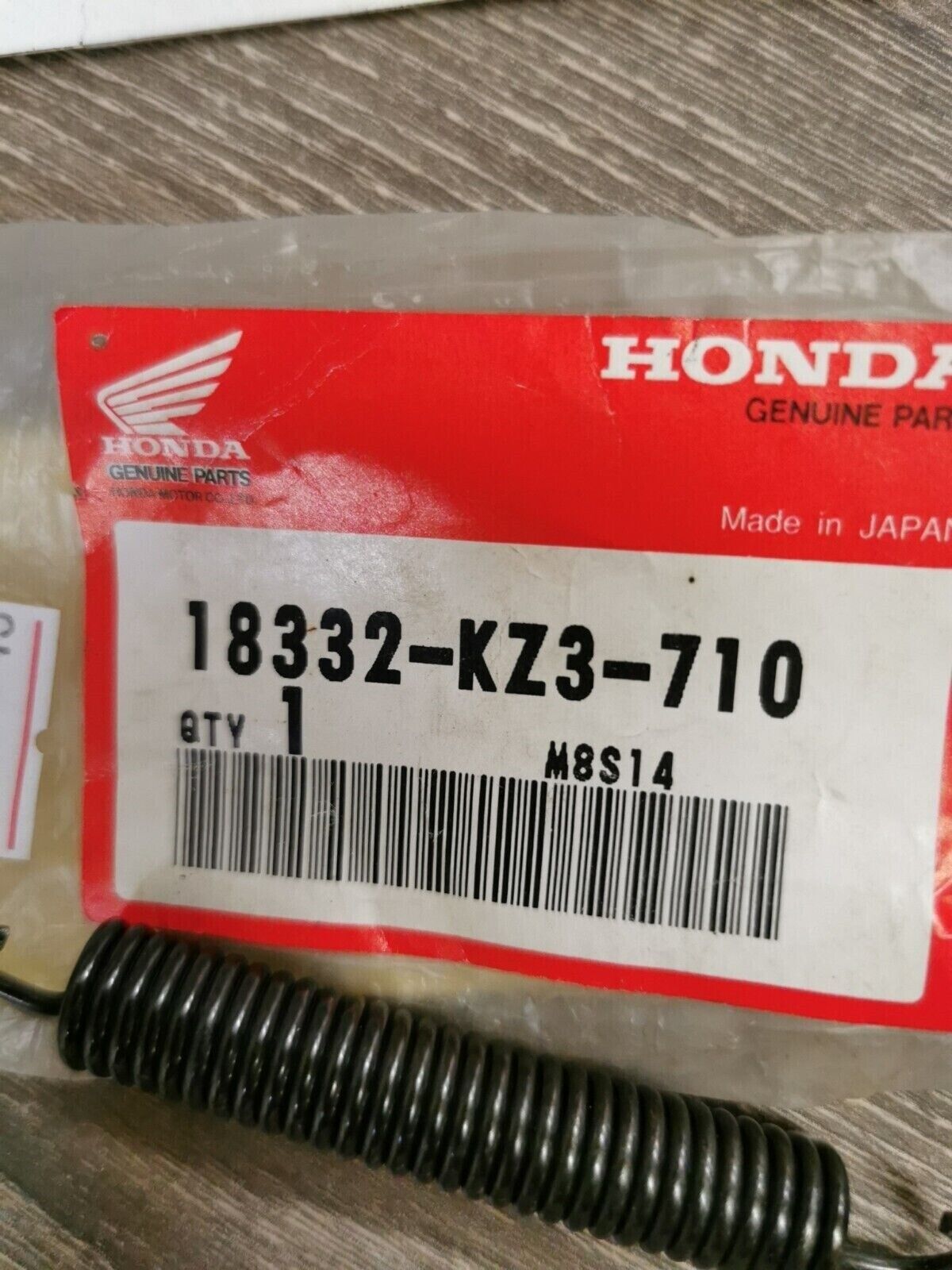 NOS HONDA EXHAUST PIPE SPRING 18332-KZ3-710 H54
