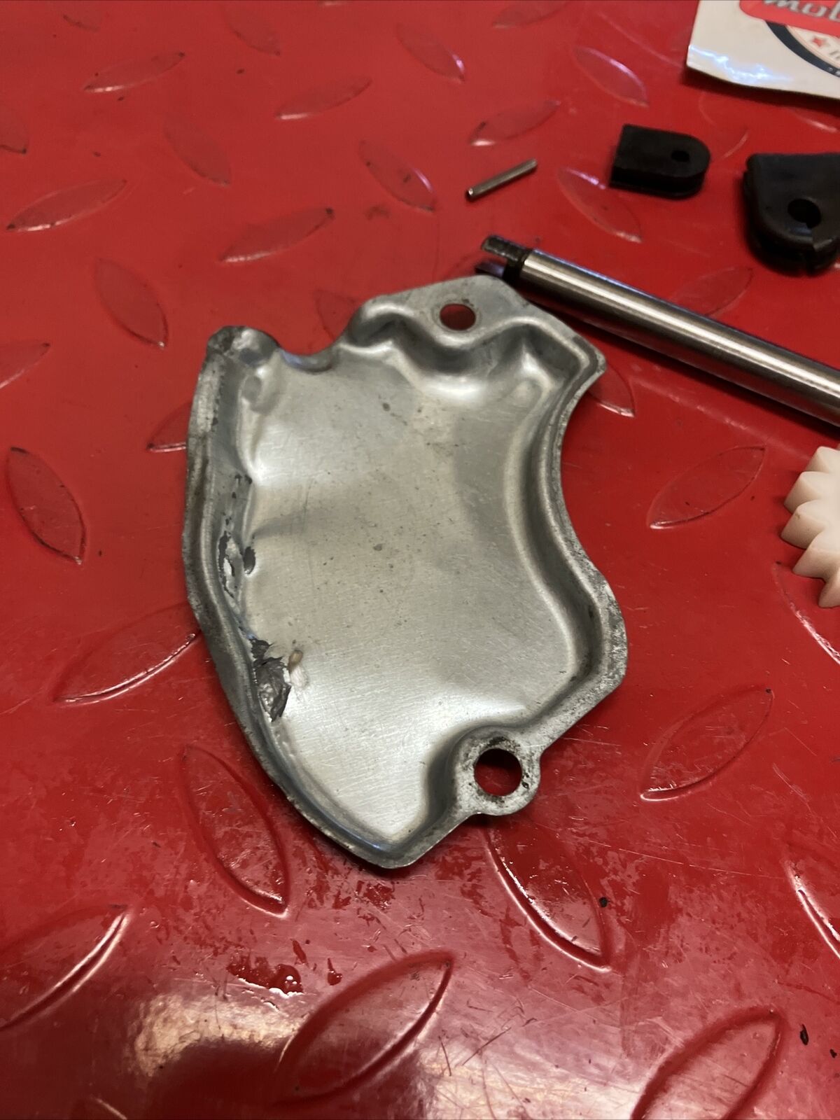 Suzuki DS100 1978 oil pump assembly gear cover shaft