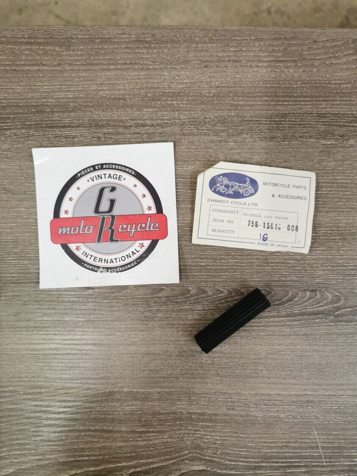 NOS CHARIO CYCLE RUBBER KICK STARTER 156-15618-000 SUB 156-15618-01-00 J23
