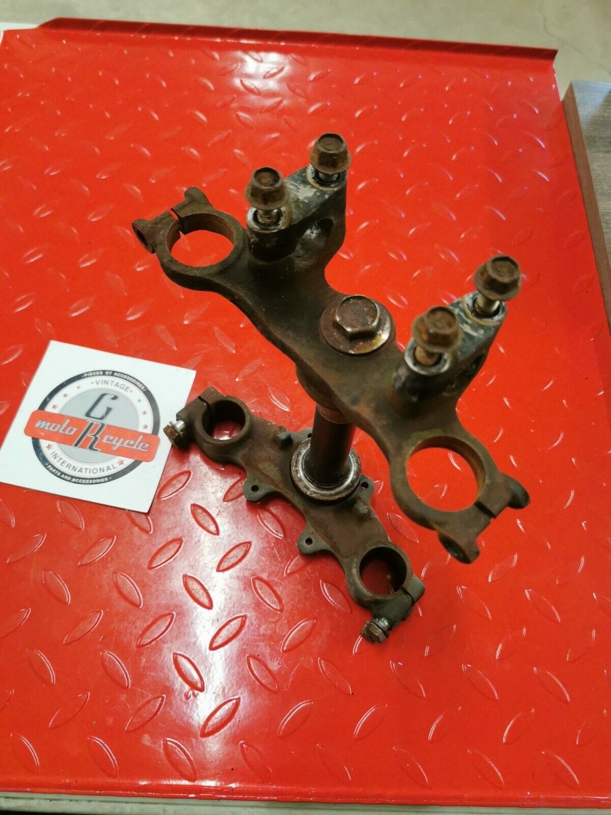 Yamaha YZ80 1979 steering stem triple clamp tree handle crown 2X6-23340-60-90