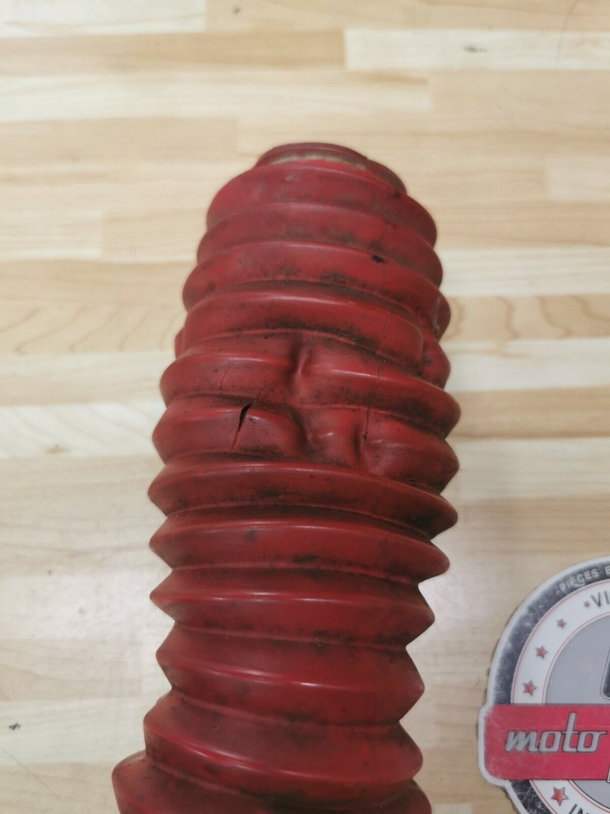 Yamaha YZ250 1988 front fork boot rubber cover red YZ490 YZ125