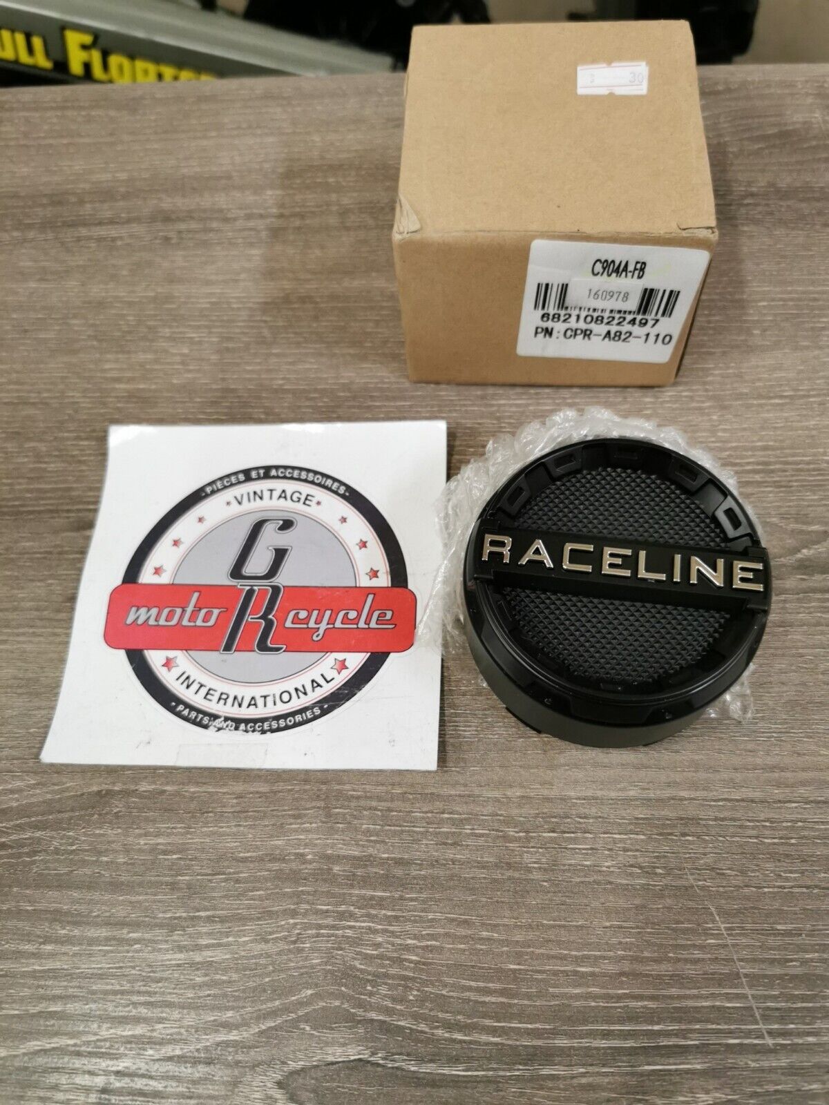 NOS RACELINE Black Snap In Wheel Center Cap C904A-FB J38