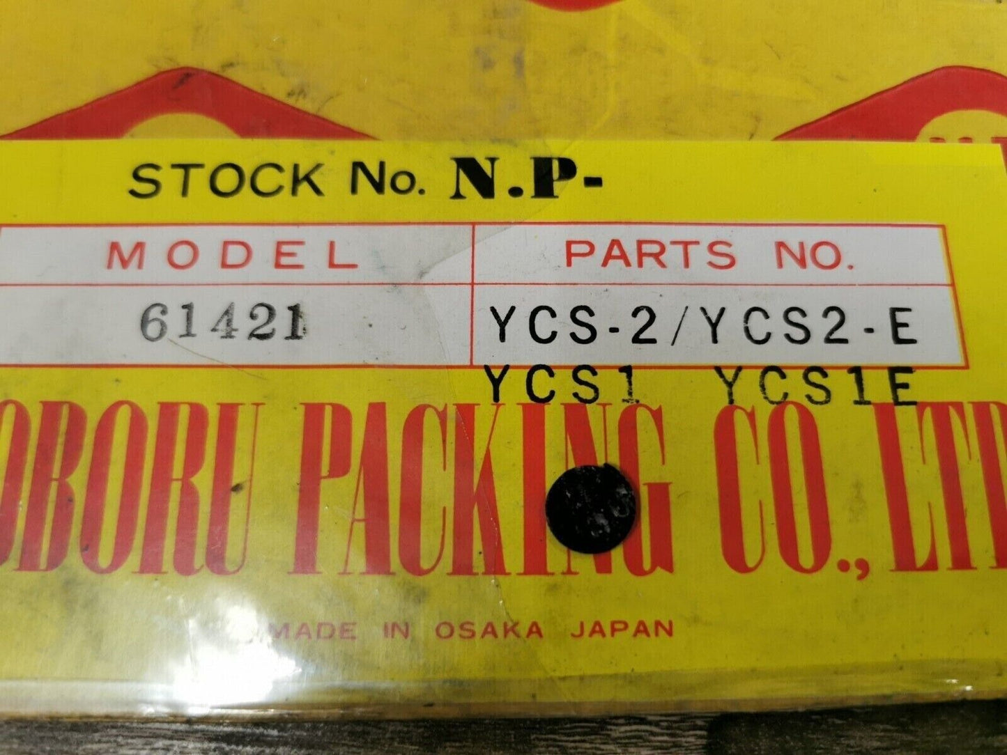 NOS NOBORU NP YCS-2 YCS2 YCS1 INCOMPLETE GASKET KIT SET MODEL 61421 J46