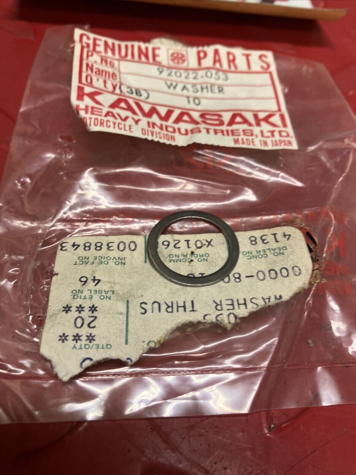 NOS KAWASAKI THRUST WASHER 92022-053 K18