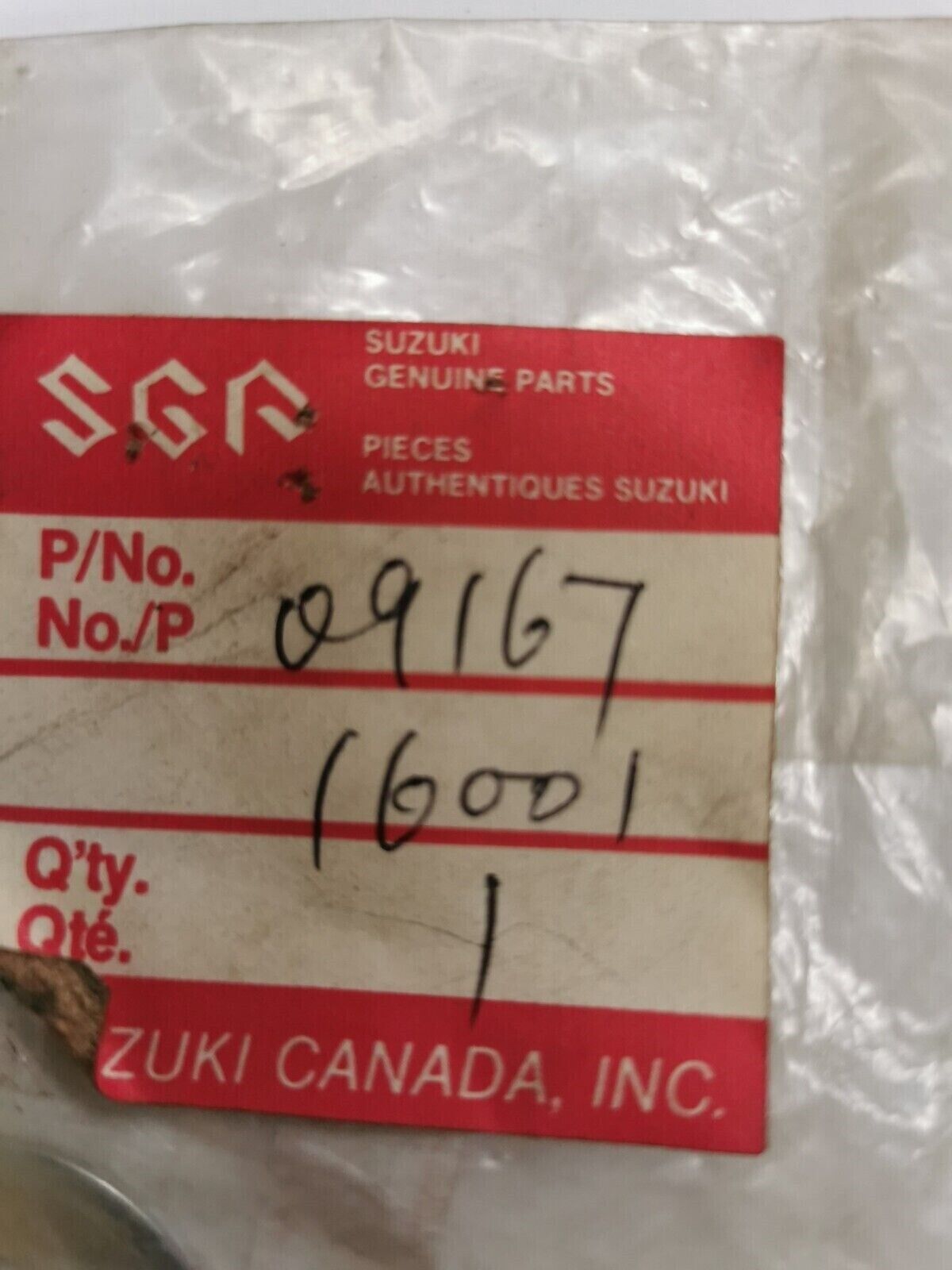 NOS SUZUKI WASHER 09167-16001 S29