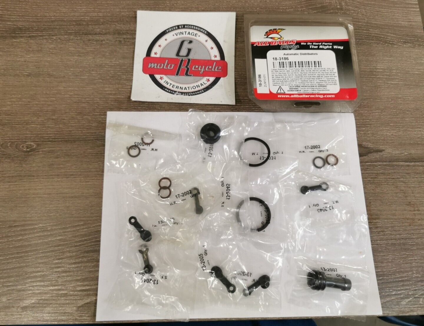 NOS ALL BALLS Magnum 325 Polaris 300 CALIPER REBUILD KIT Front  18-3186 J52