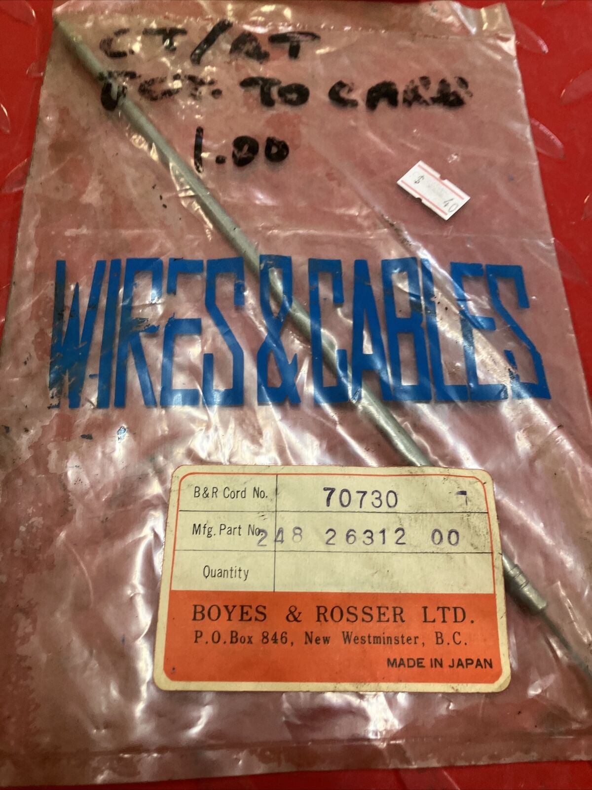 NOS Yamaha AT1 AT2 AT3 CT1 CT2 CT3 LT HT CABLE THROTTLE 2 248-26312-00-00 Y35