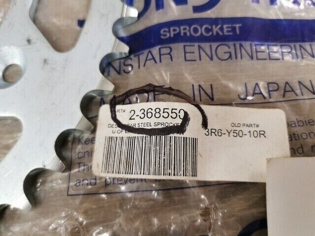 NOS SUNSTAR Yamaha TT600N IT250J IT490K WR400FK DRIVEN SPROCKET 50T 2-368550 J57