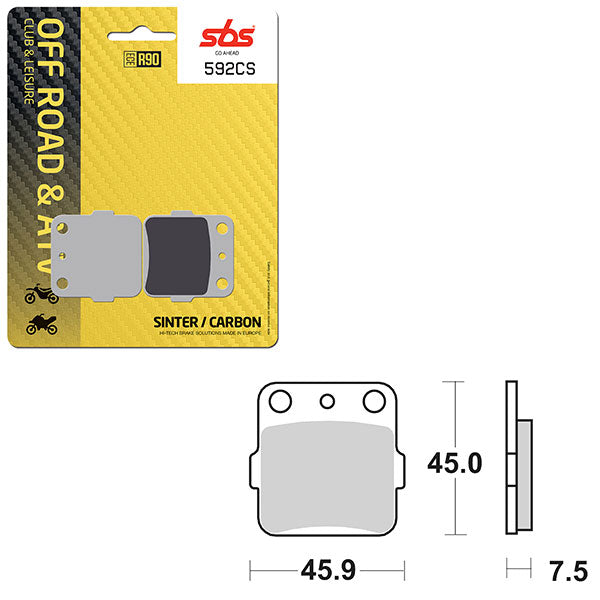 SBS CLUB, TRAILS & LEISURE CARBON BRAKE PAD 6330592100