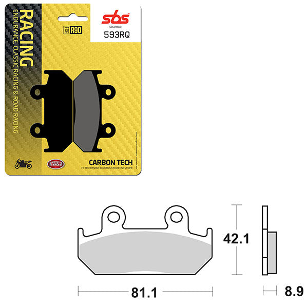 SBS ROAD RACING & TRACKDAYS CARBON TECH BRAKE PAD 6210593100