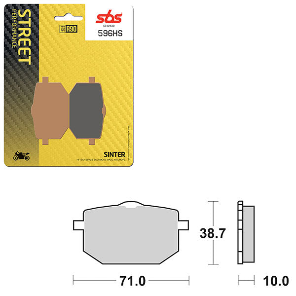 SBS PERFORMANCE HS SINTER BRAKE PAD 6250596100