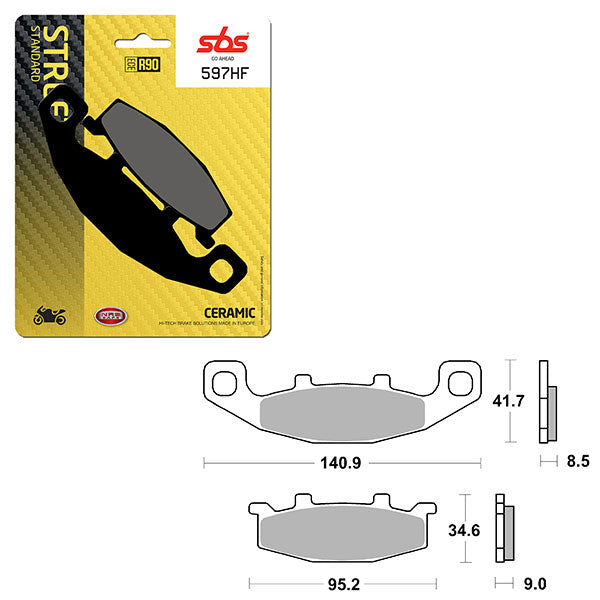 SBS ATV/UTV CERAMIC BRAKE PAD 6190597100