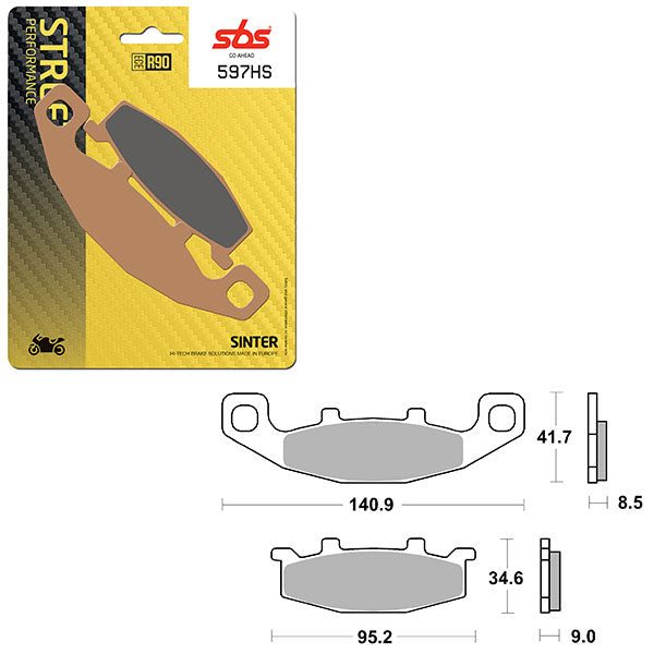 SBS PERFORMANCE HS SINTER BRAKE PAD 6250597100