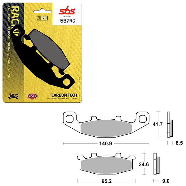 SBS ROAD RACING & TRACKDAYS CARBON TECH BRAKE PAD 6210597100
