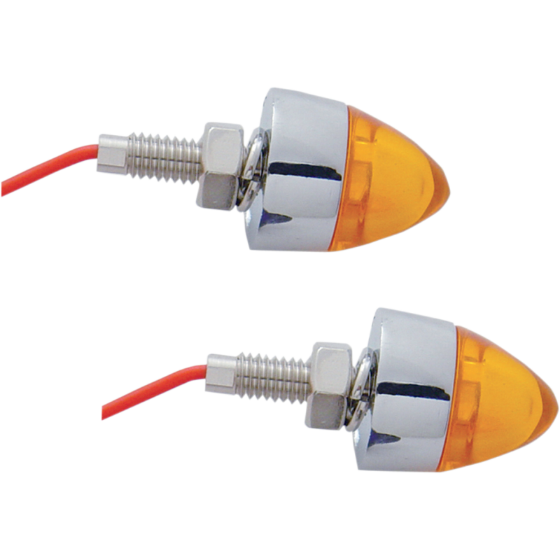 PRO-ONE PERF.MFG. LED BULLET MINI MARKER AMBER CHROM (PR) 402250