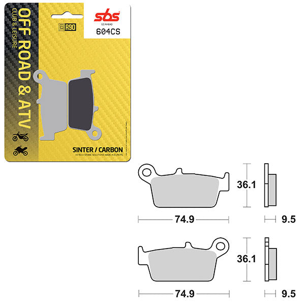 SBS CLUB, TRAILS & LEISURE CARBON BRAKE PAD 6330604100