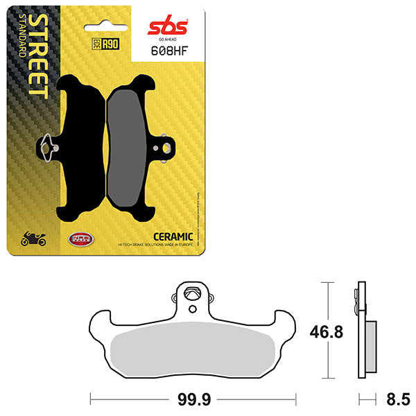 SBS ATV/UTV CERAMIC BRAKE PAD 6190608100