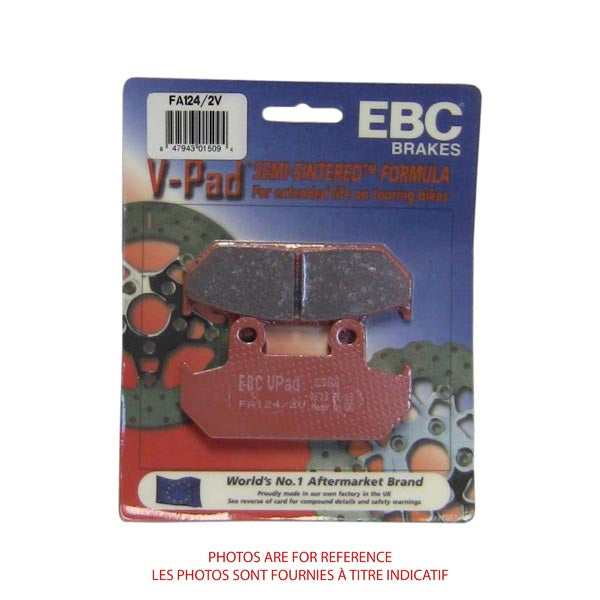 EBC SEMI-SINTERED V-PADS FA124/2V FA124/2V