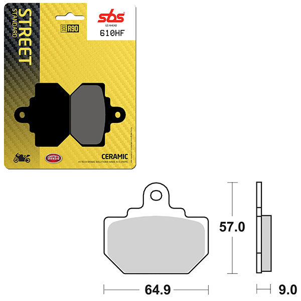 SBS ATV/UTV CERAMIC BRAKE PAD 6190610100
