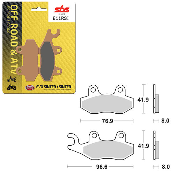SBS EVO SINTER BRAKE PAD 6280611100