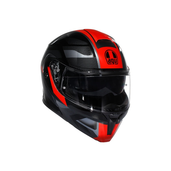 AGV HELM S-MODULAR LEDRO BK/RD M 2118296013-015-M
