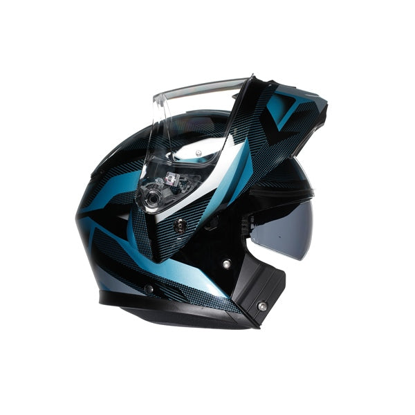 AGV HELM S-MODULAR LEDRO MAT BK/POWDER BL L 2118296013-017-L