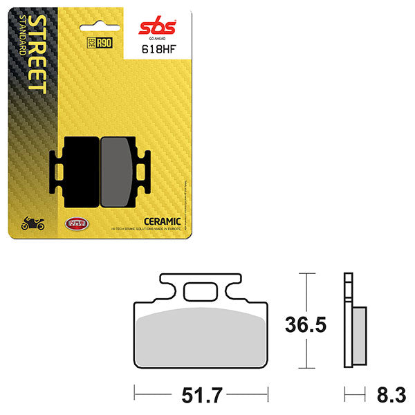 SBS ATV/UTV CERAMIC BRAKE PAD 6190618100