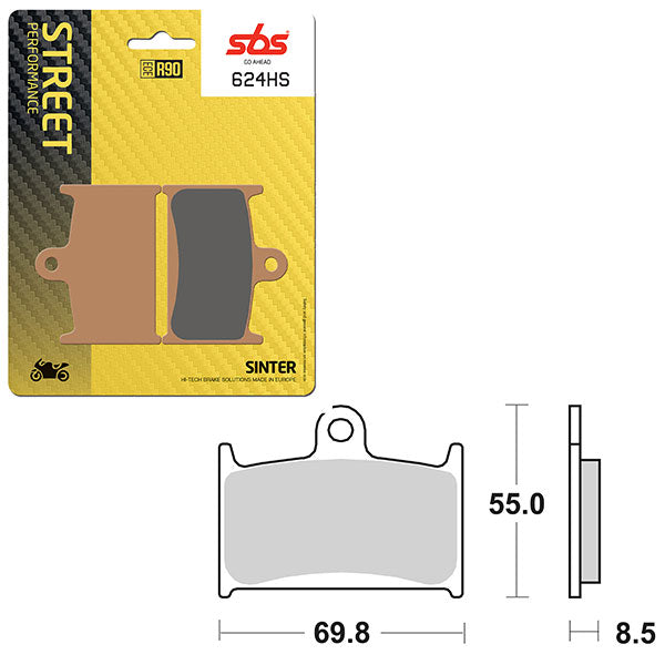 SBS PERFORMANCE HS SINTER BRAKE PAD 6250624100