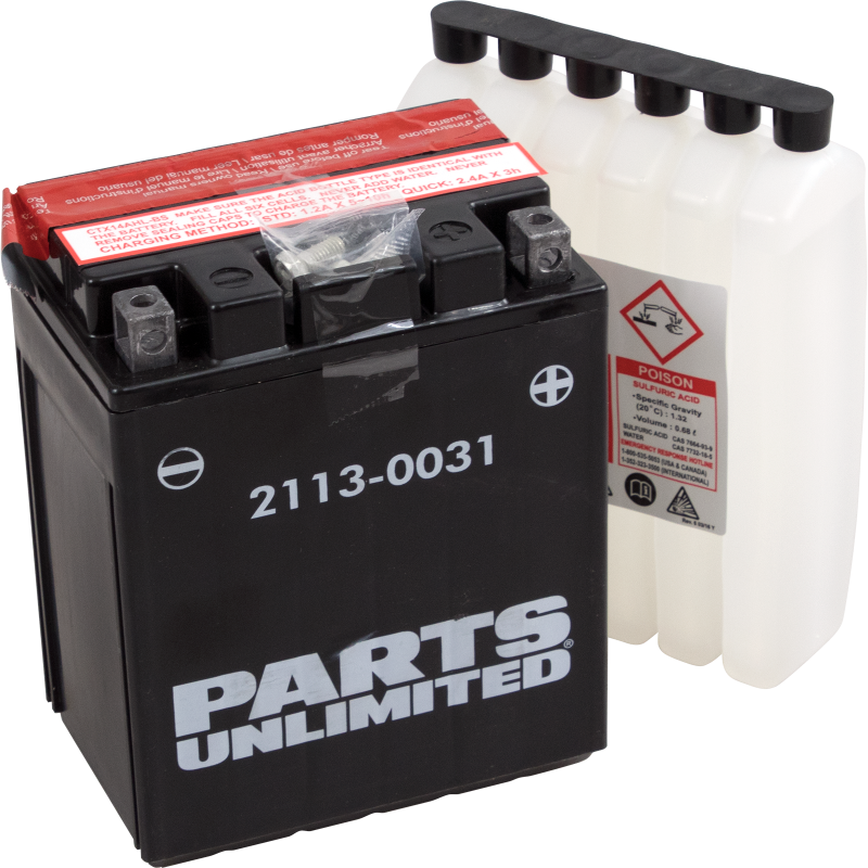 PARTS UNLIMITED BATTERIES CTX14AHL-BS HI-PERF W/ACID PACK CTX14AHL-BS