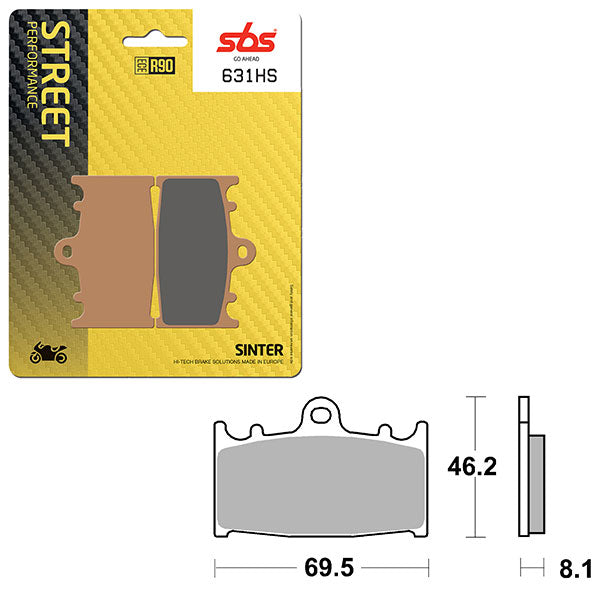 SBS PERFORMANCE HS SINTER BRAKE PAD 6250631100