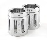 RINEHART RACING 4" MUFFLERS INDIAN BLK/BLK SLOT TIPS* 500-0503-SLOT
