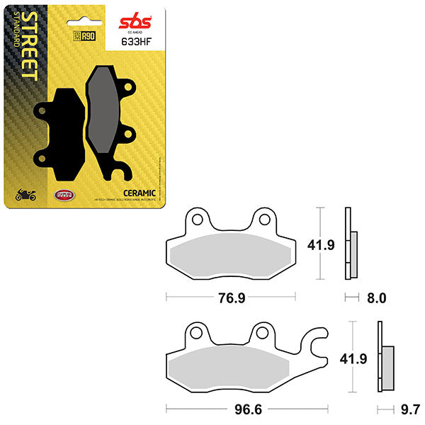 SBS ATV/UTV CERAMIC BRAKE PAD 6190633100